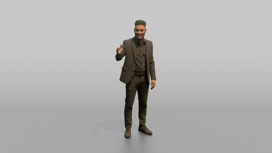 Door Staff Man Gesturing Toward A VIP Area - 3D character model