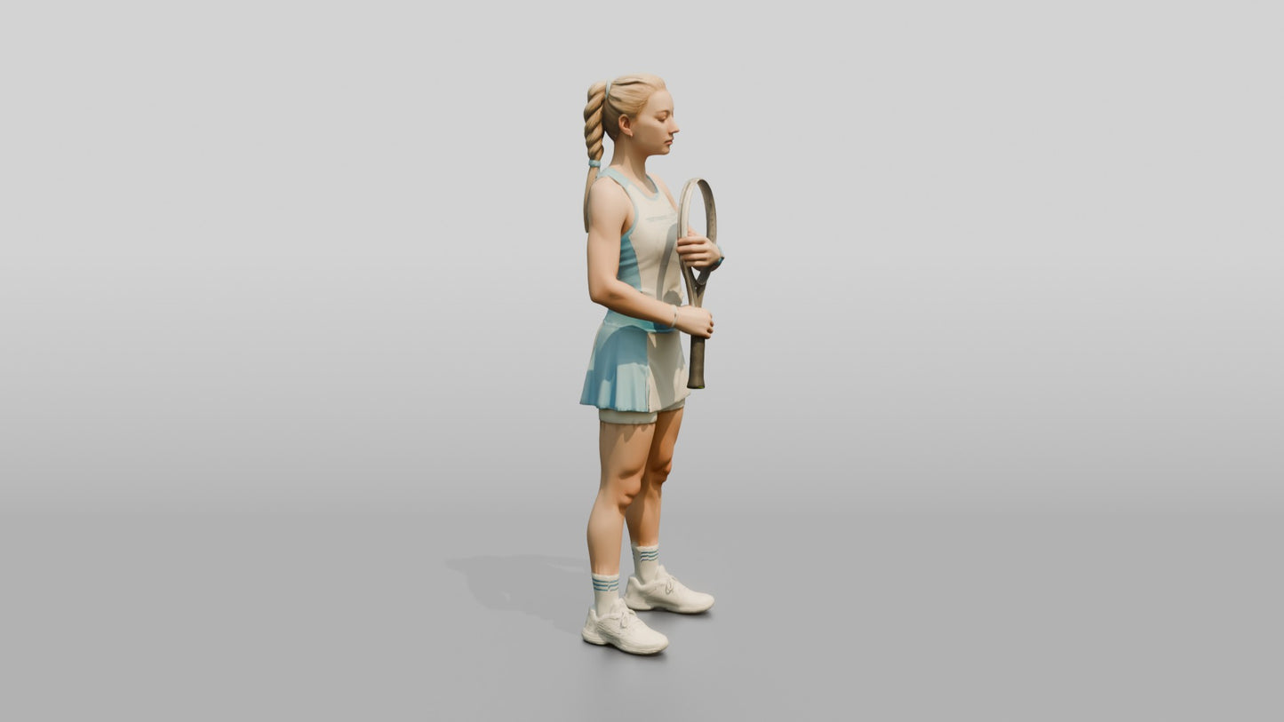 Female Tennis Player in a Calm Pre-Match Moment