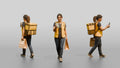 Food Delivery Woman