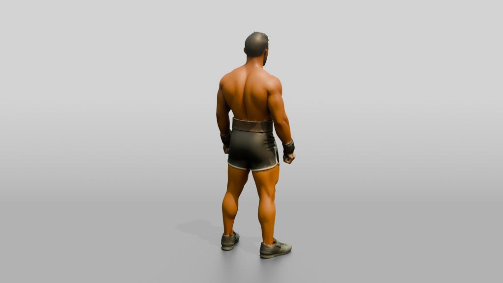 Man in Classic Powerlifter Stance