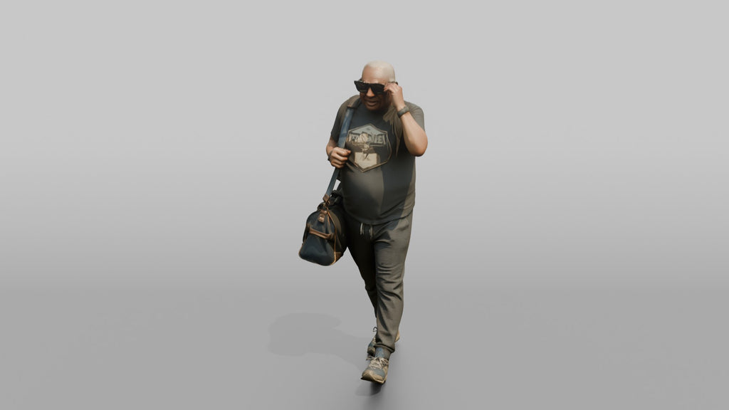 Traveler Putting On Sunglasses In Terminal
