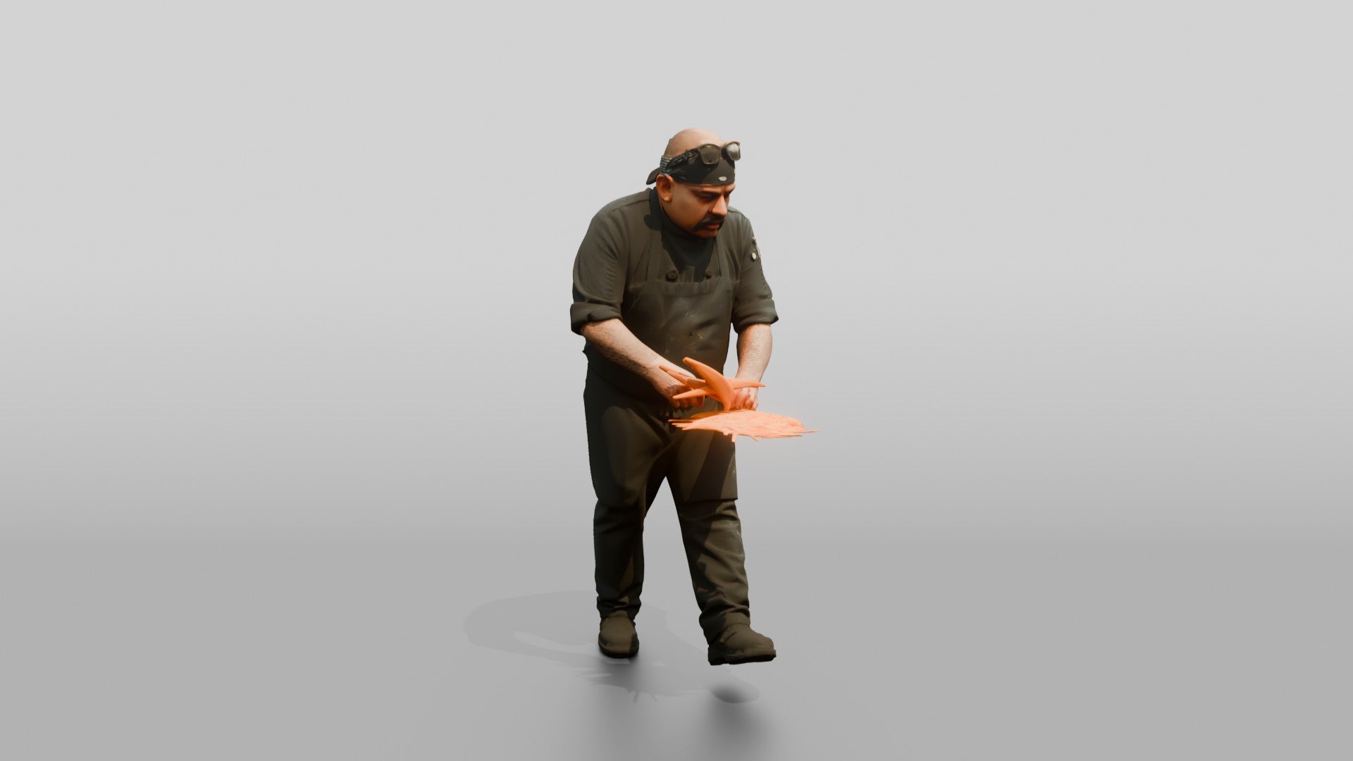 Line Cook Julienning Carrots