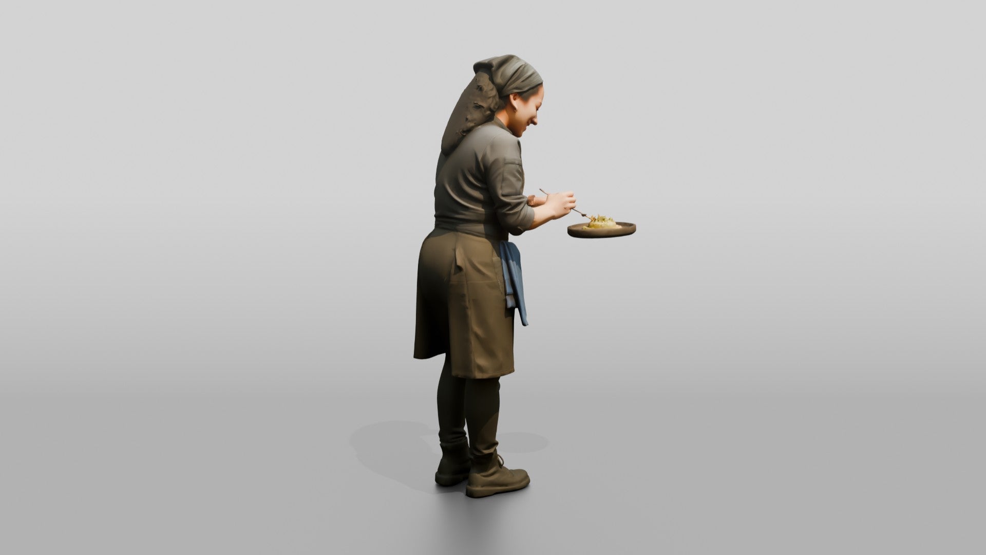 Line Cook Arranging Micro-Herbs