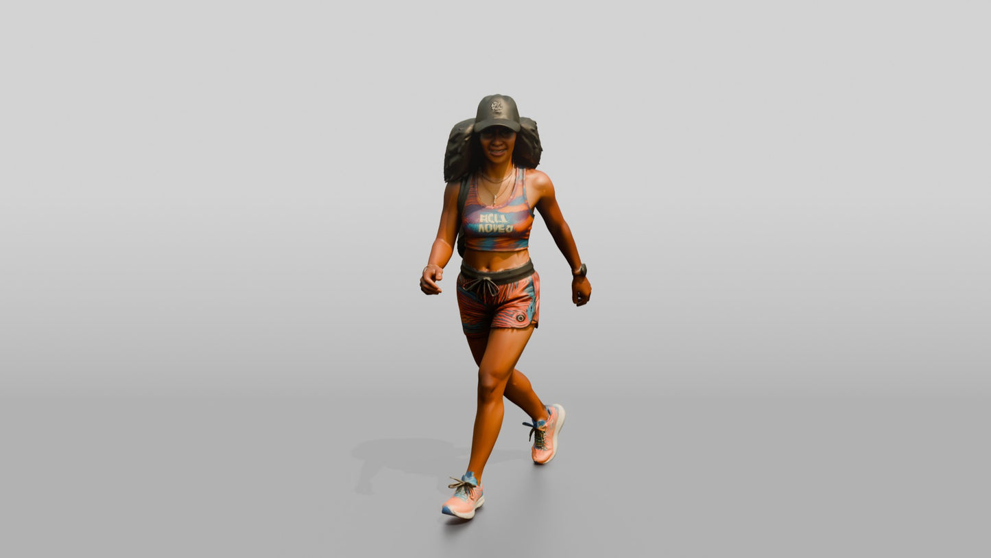 Afro-Latina Woman in Sports Crop Top