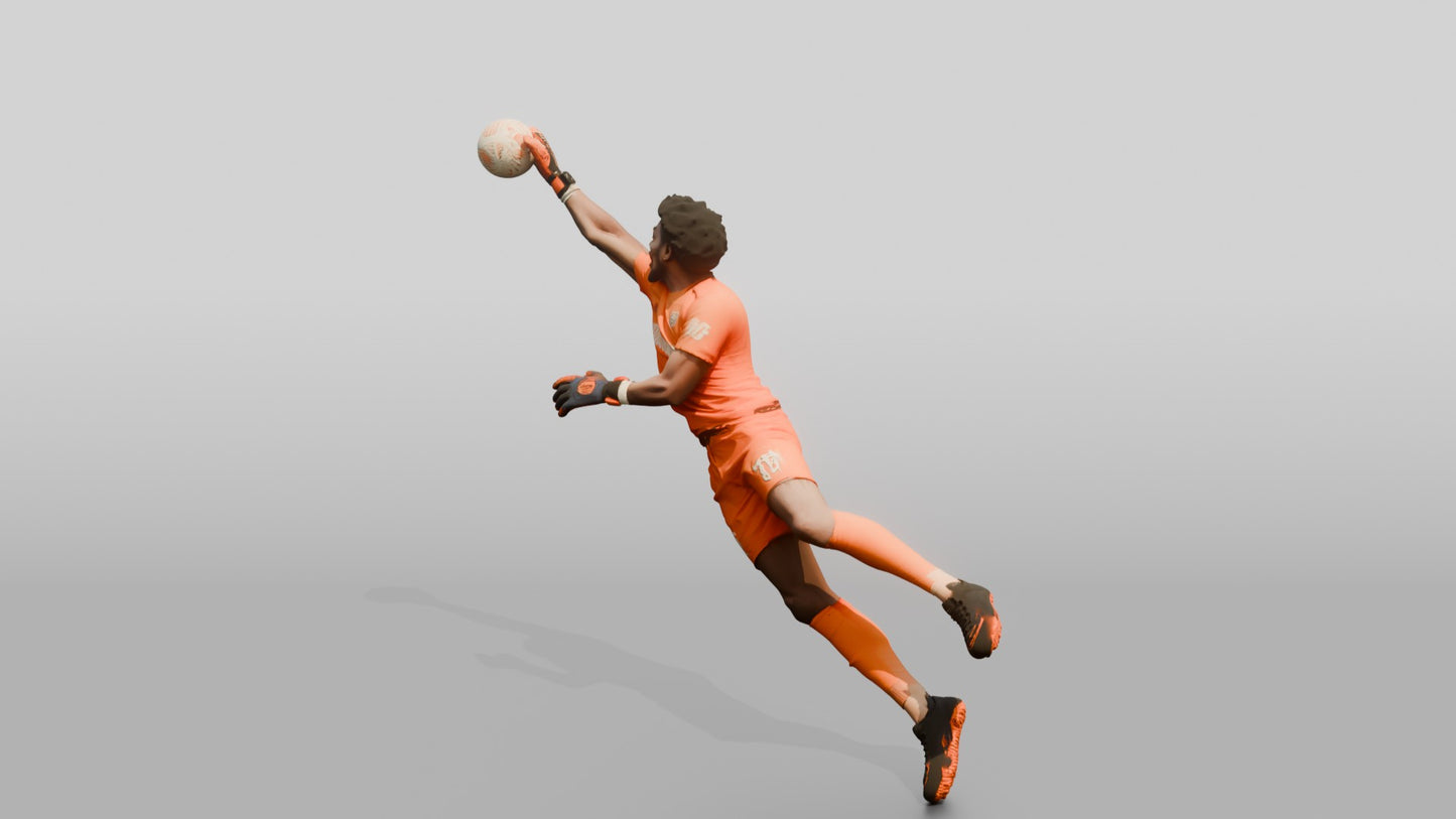 Goalkeeper Leaping Fingertip Save
