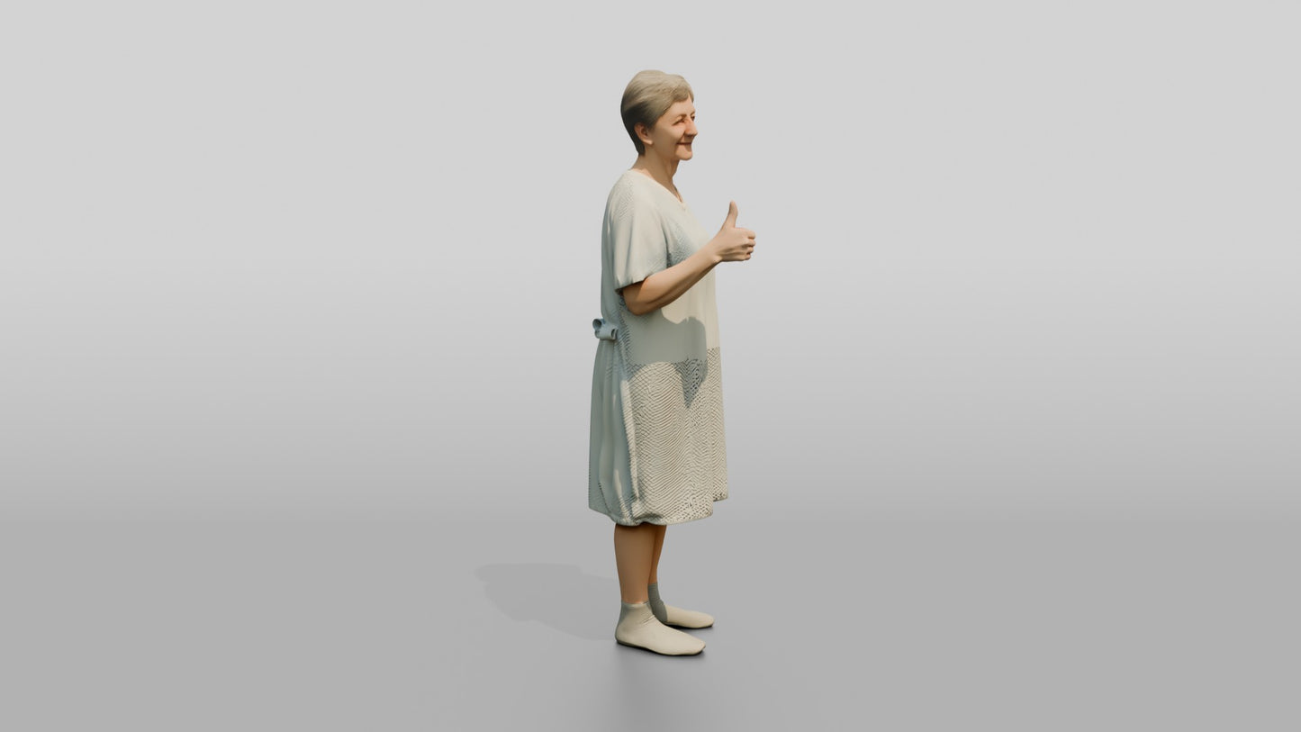 Elderly Woman Patient Giving a Thumbs Up
