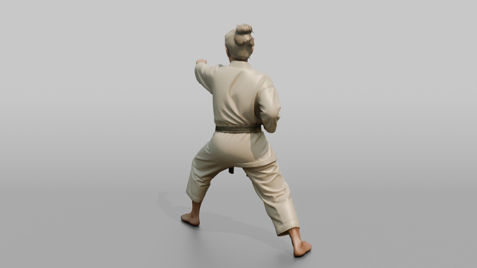 Karate Sensei Explosive Reverse Punch