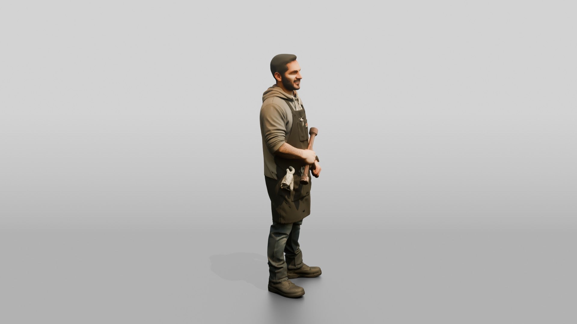 Mechanic Holding a Tire Iron