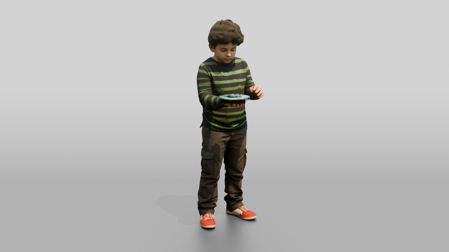 Boy Launching Toy Drone