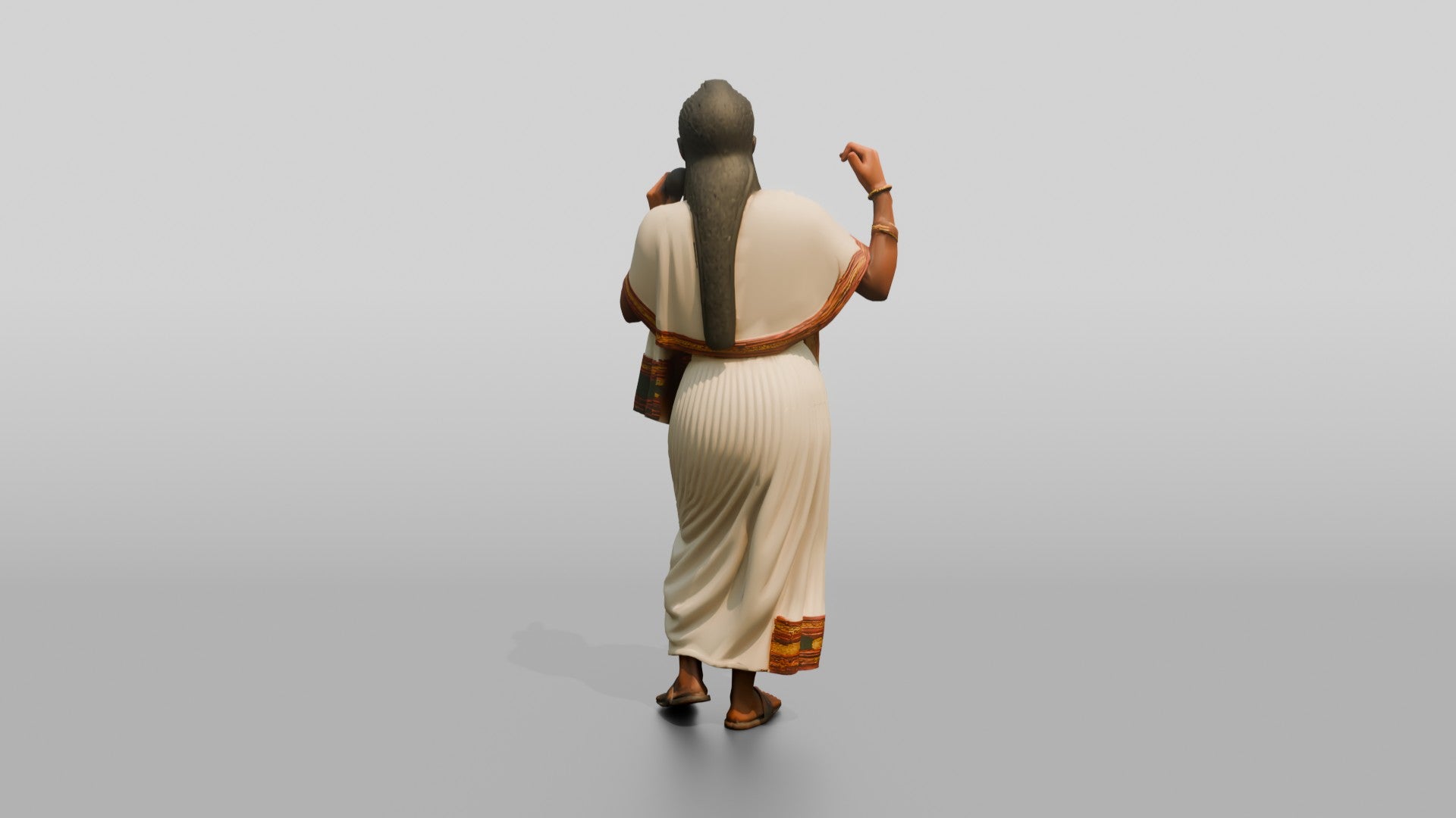 Traditional Singer Performing Shoulder-Shimmy Dance