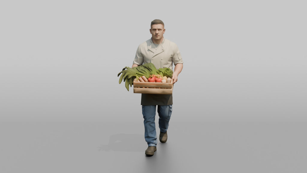 Ship's Cook Carrying Fresh Vegetables to the Galley
