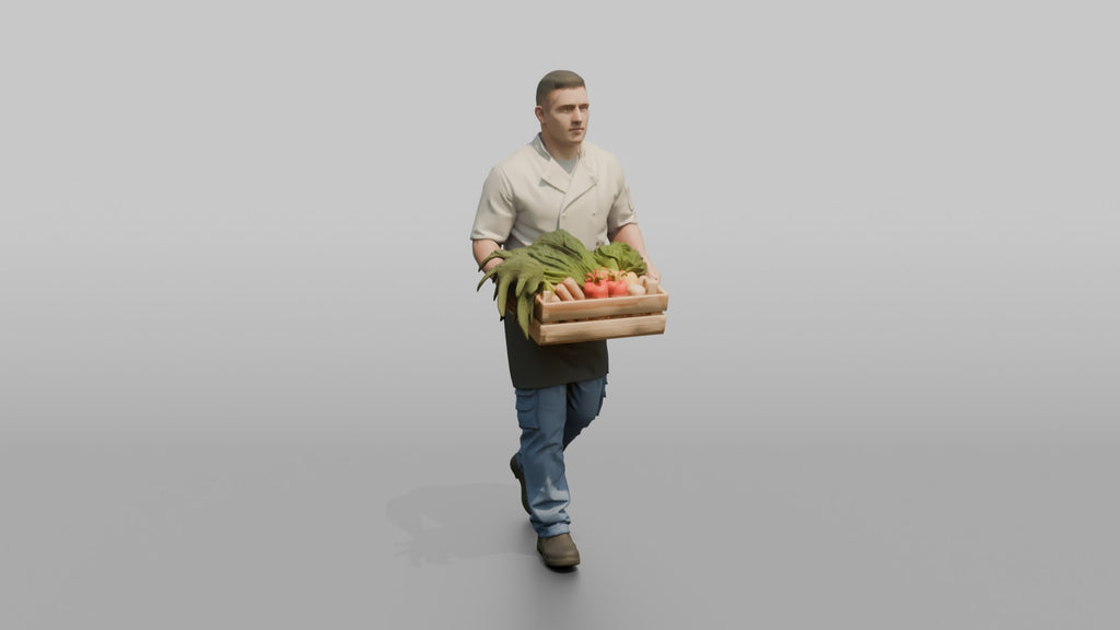 Ship's Cook Carrying Fresh Vegetables to the Galley