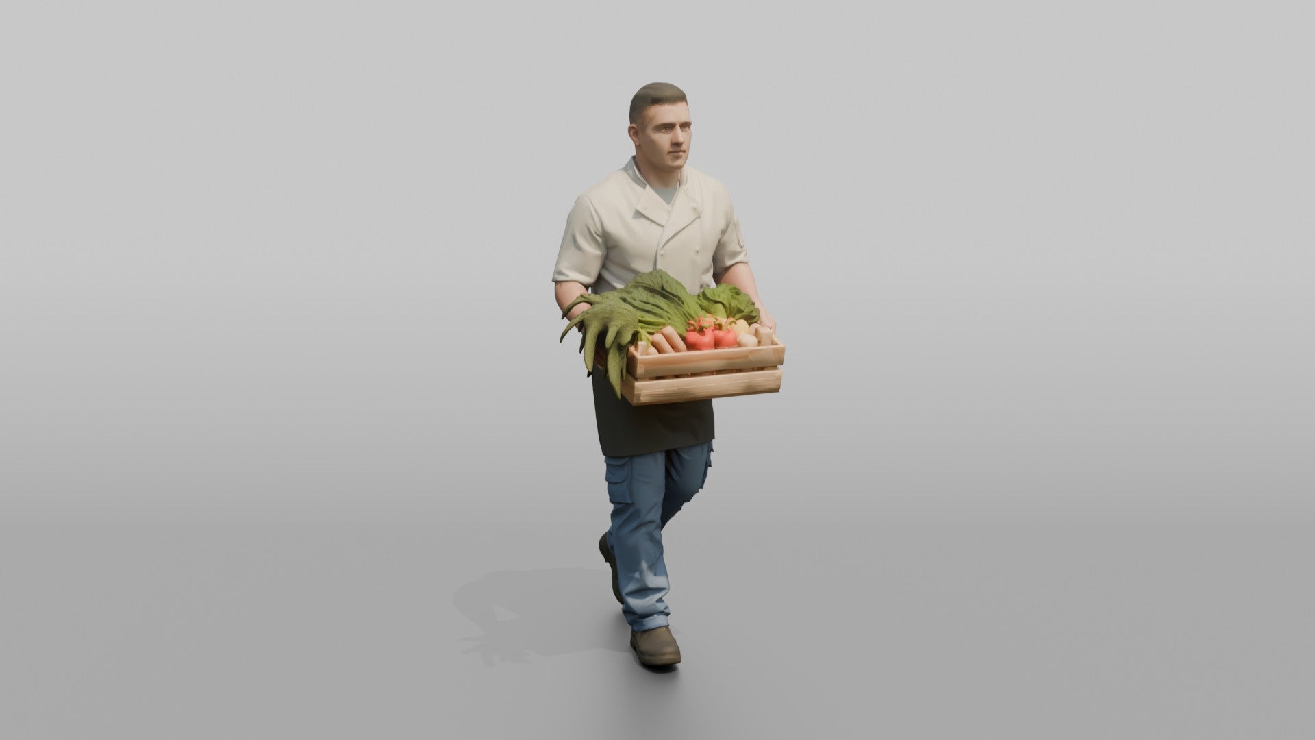 Ship's Cook Carrying Fresh Vegetables to the Galley