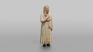 Elderly Wedding Guest in an Embellished Hijab - 3D character model, view 1