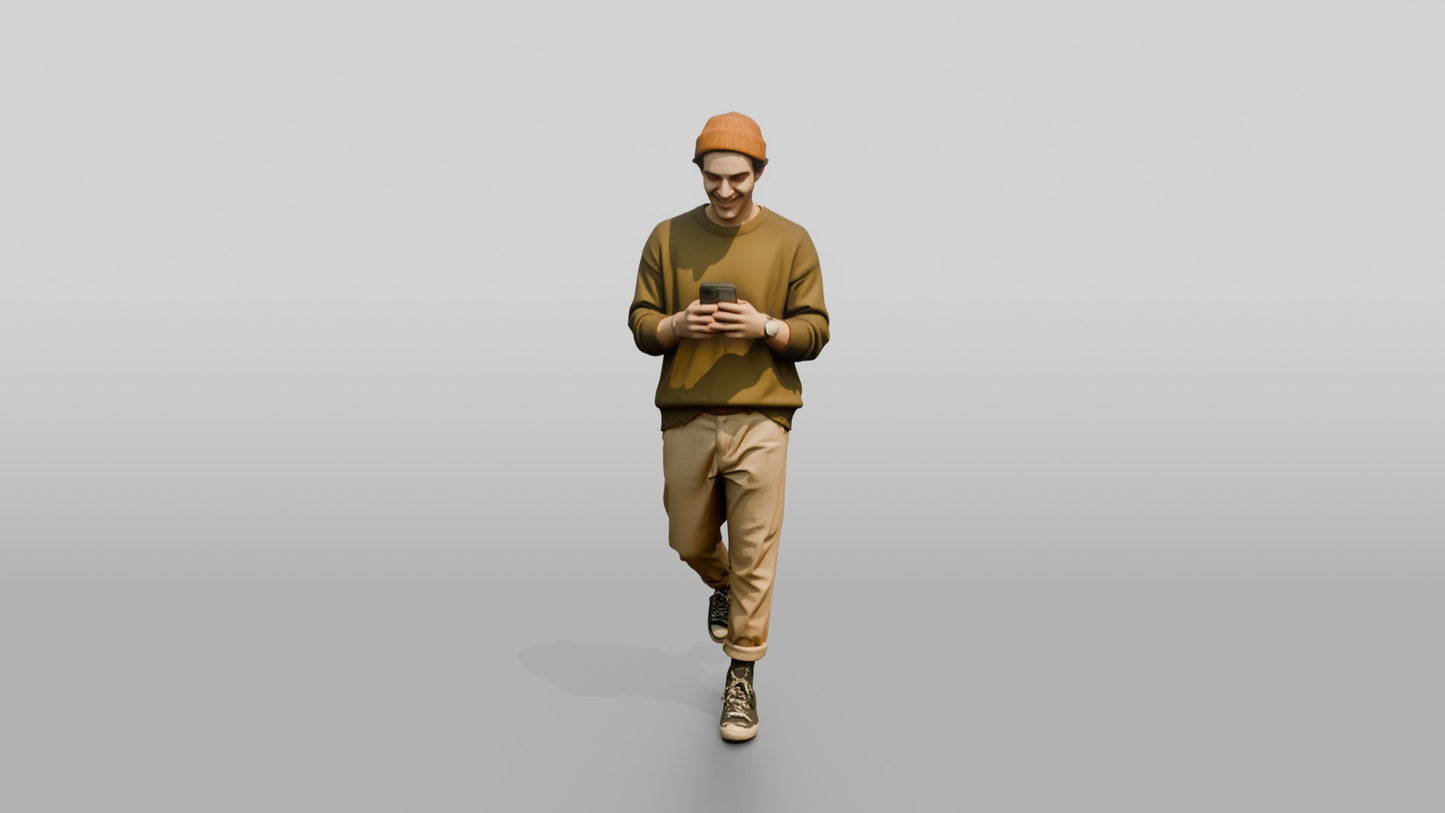 Casual Student Urban Creative Man 01