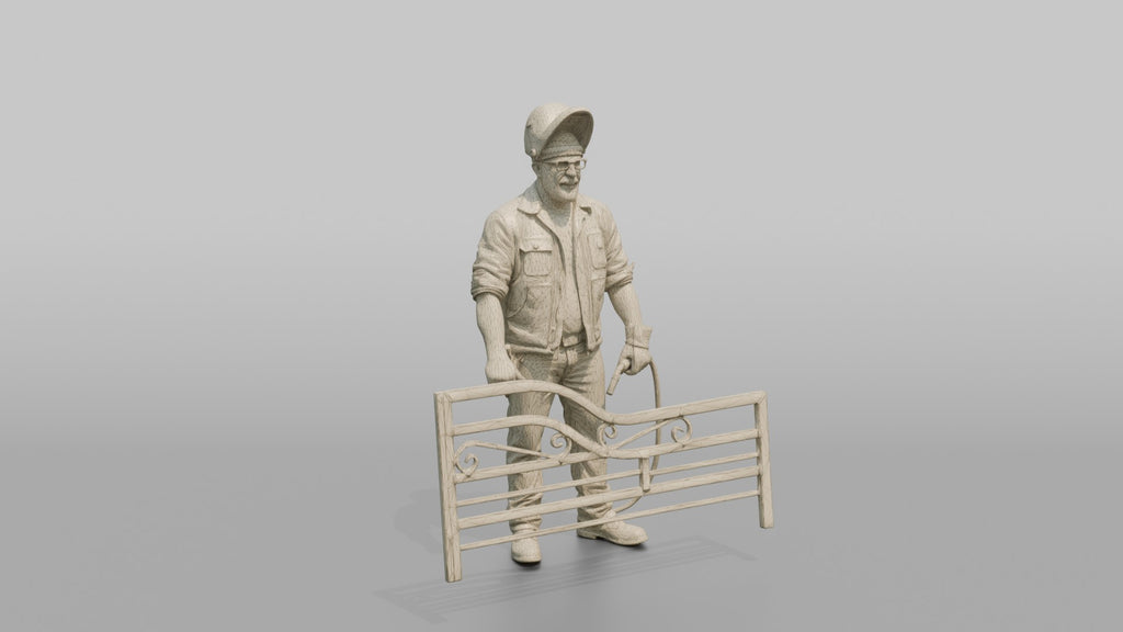 Farmer Welding Iron Gate Frame Protective Mask