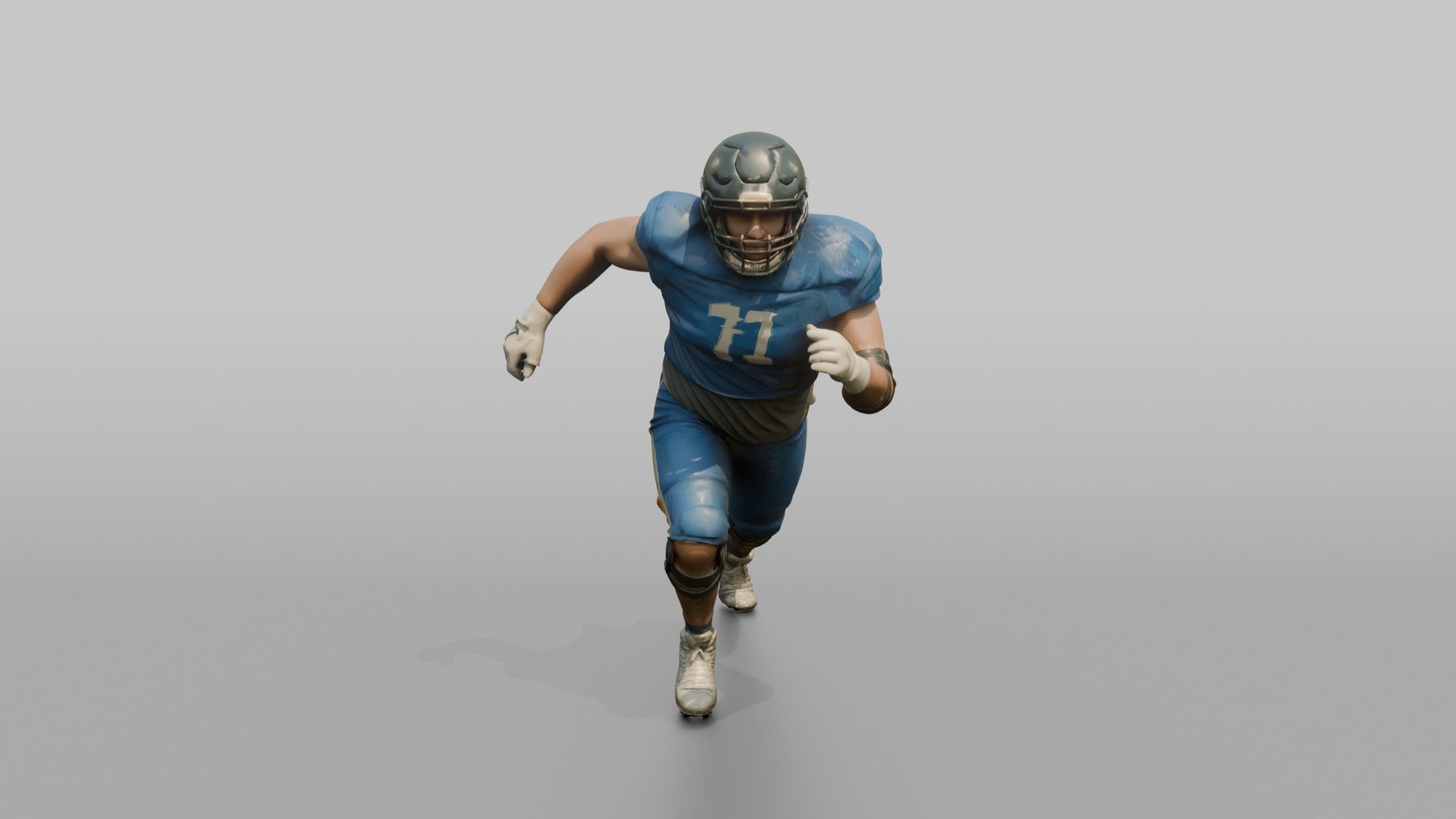 Offensive Lineman Pulling on a Sweep Play