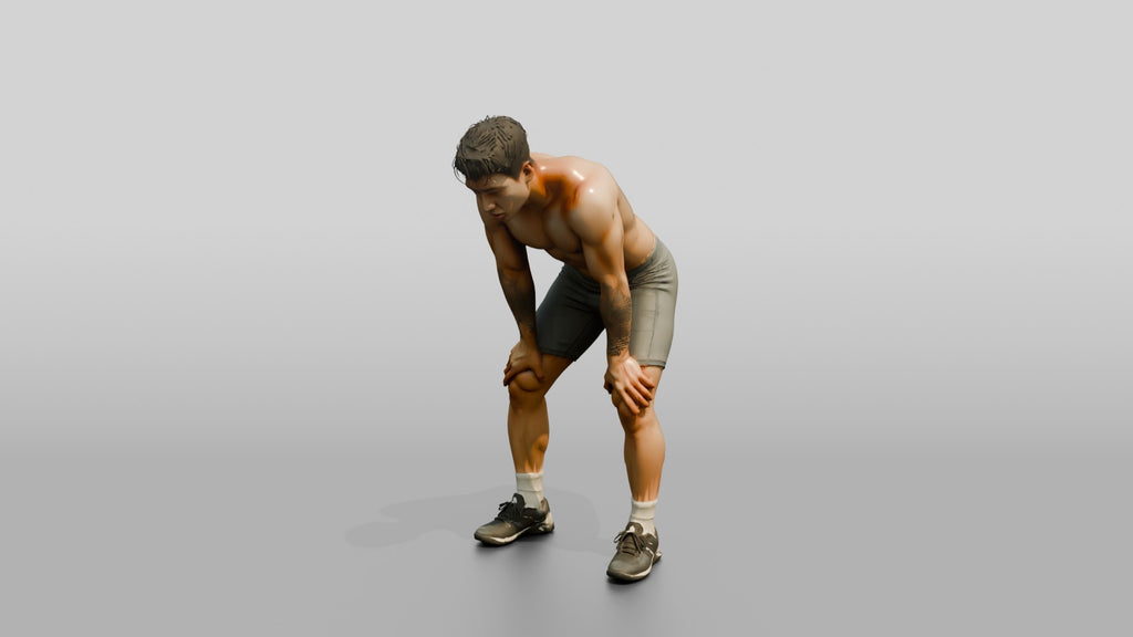 Man Panting After Heavy Lift