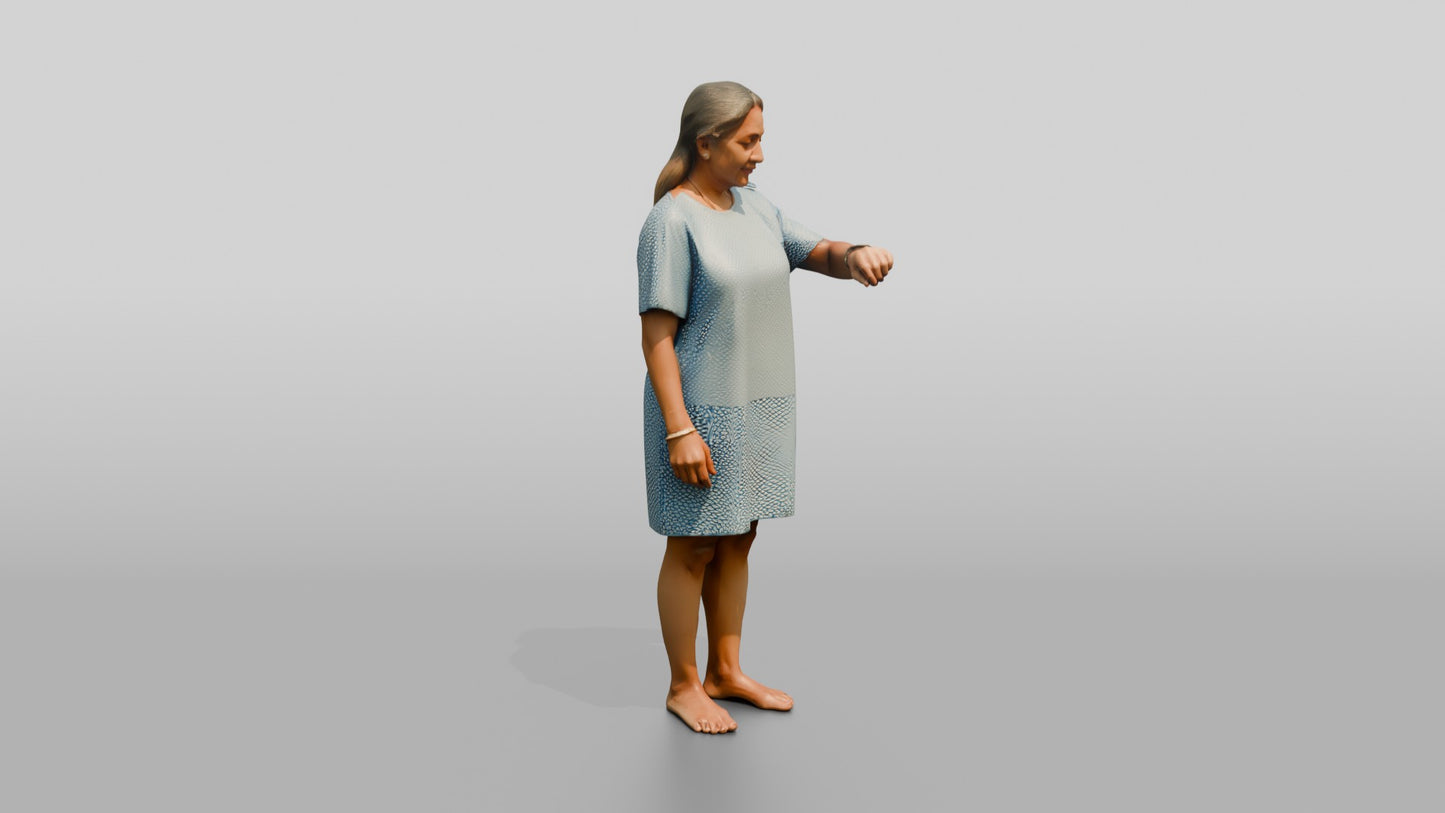 Woman Patient Checking Her Watch