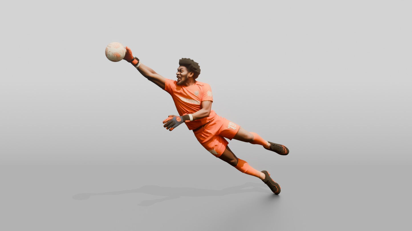 Goalkeeper Leaping Fingertip Save