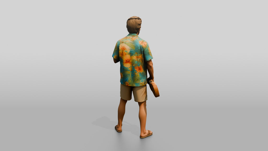 Beach Hippie with a Ukulele