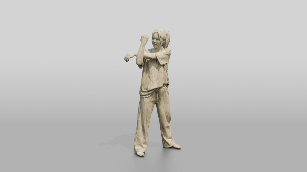 Woman Stretching Torso Twist