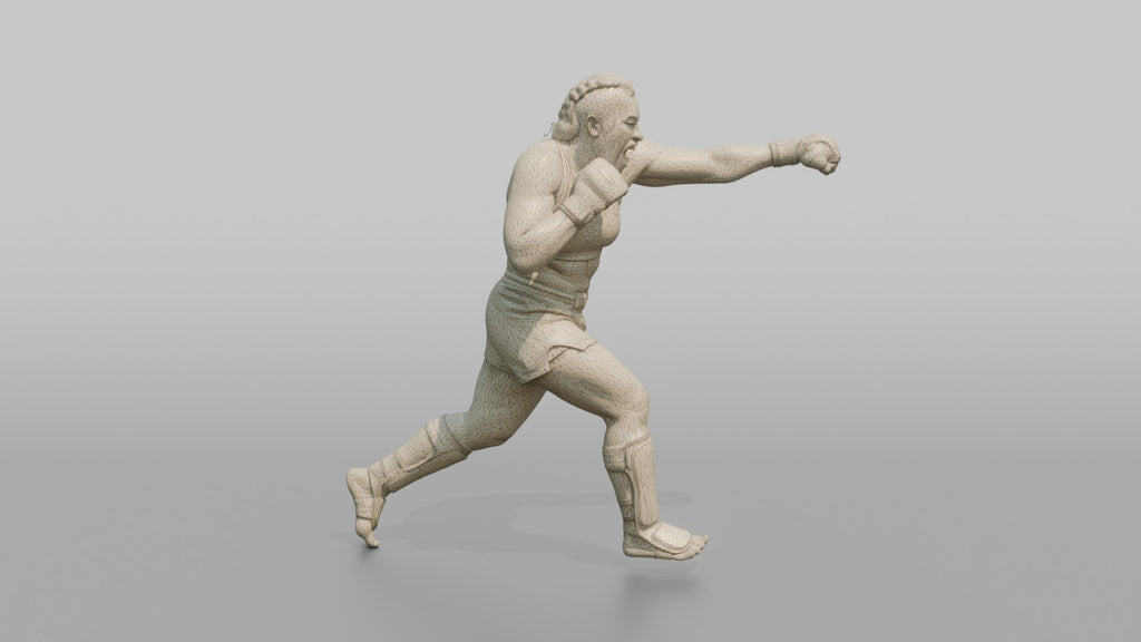 MMA Fighter Heavy Right Cross Punch