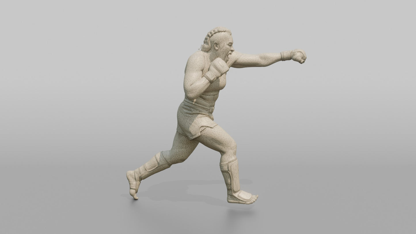 MMA Fighter Heavy Right Cross Punch