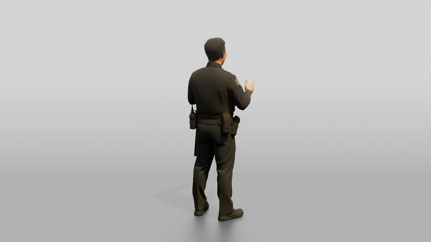 Police Officer Explaining a Point
