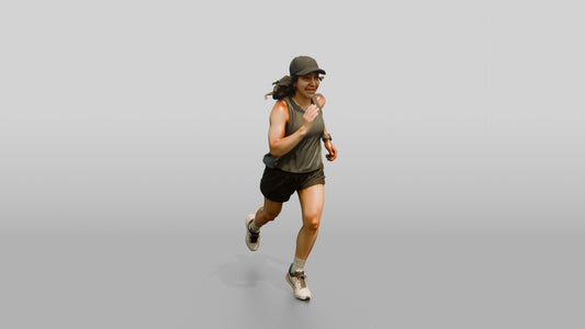 Latina Woman Running on the Boardwalk - 3D character model, view 1