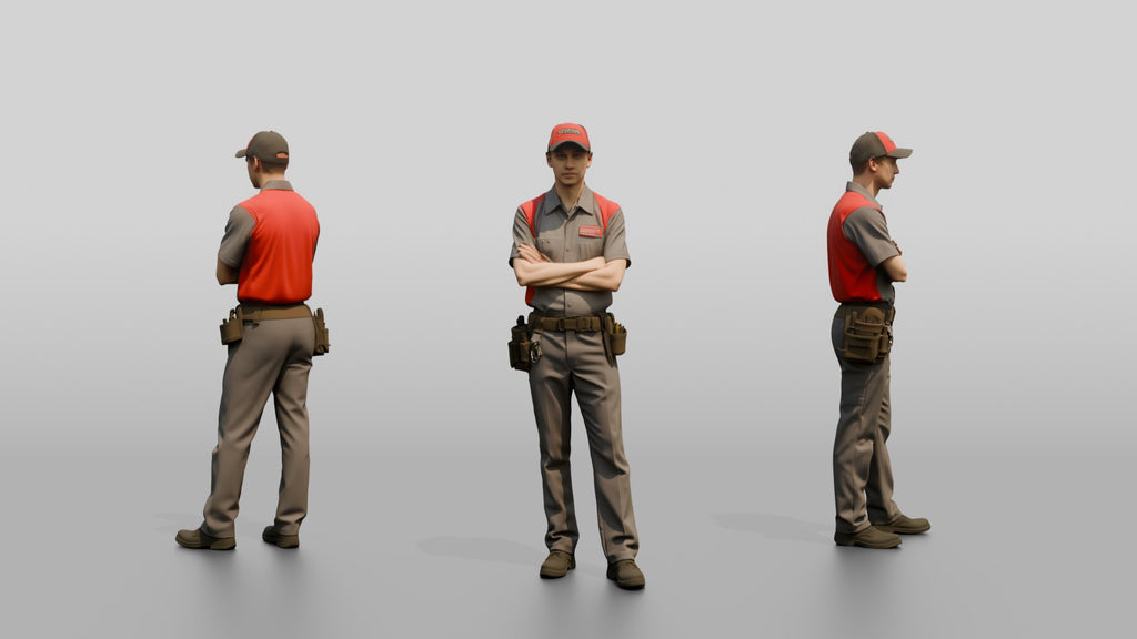 Service Technician with Tool Belt