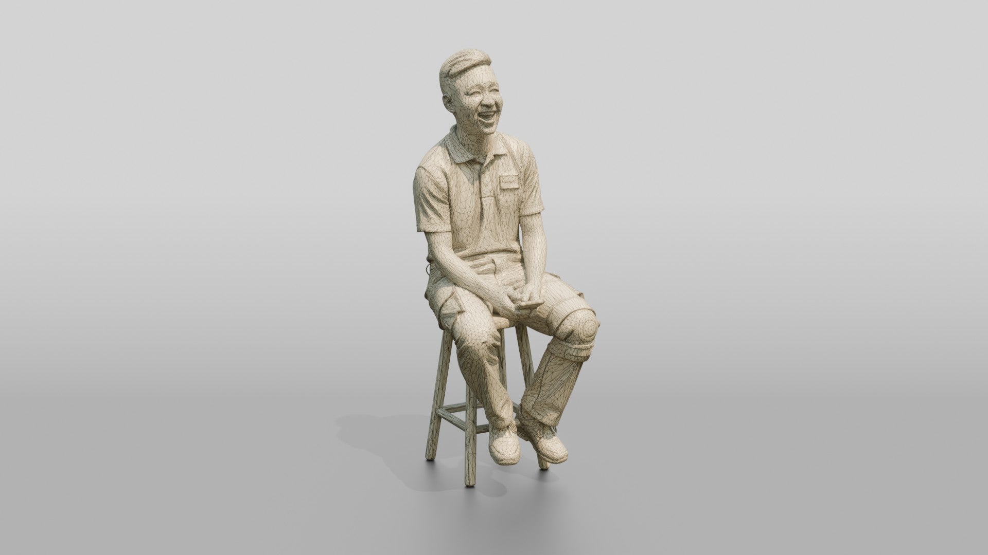 Seated Delivery Worker