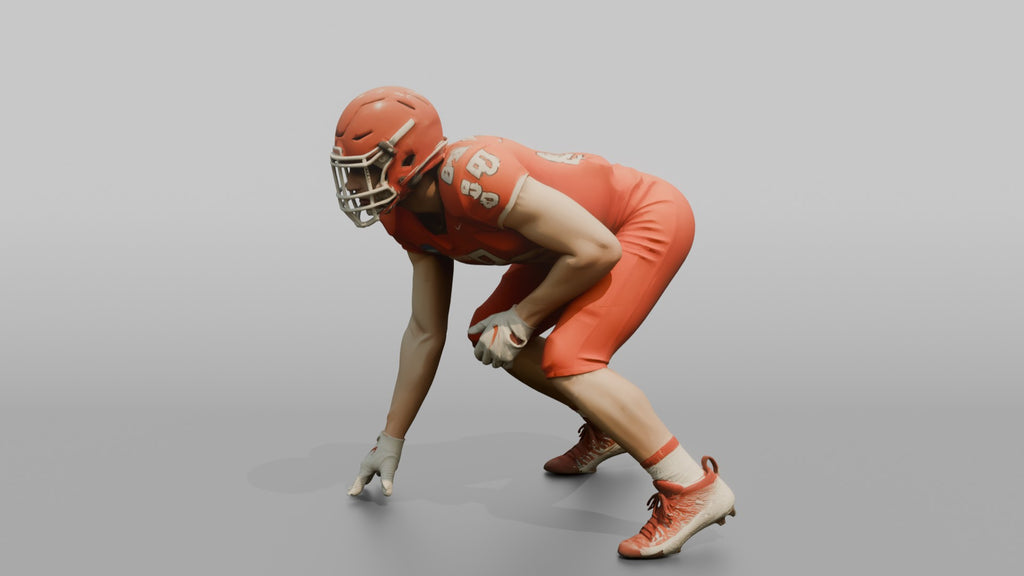 Wide Receiver in a Sprinter's Stance