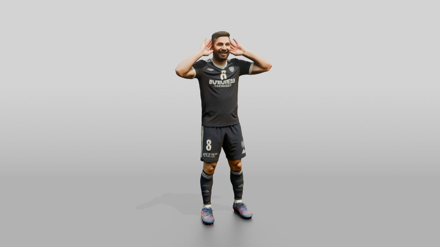 Soccer Player Penalty Kick Stance
