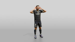 Soccer Player Penalty Kick Stance - 3D character model, view 1