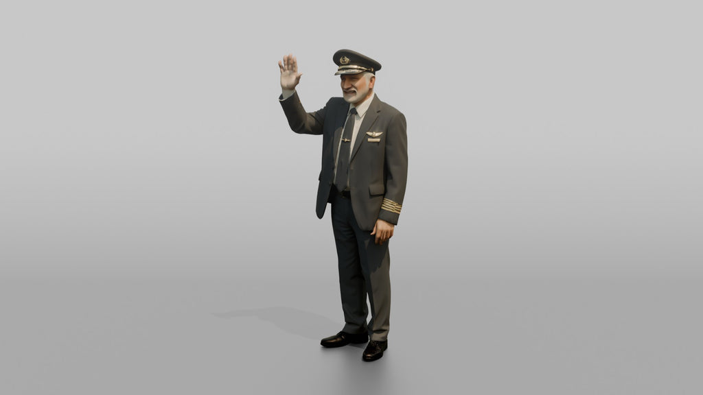 East Asian Flight Attendant Pointing to a Passenger Seat