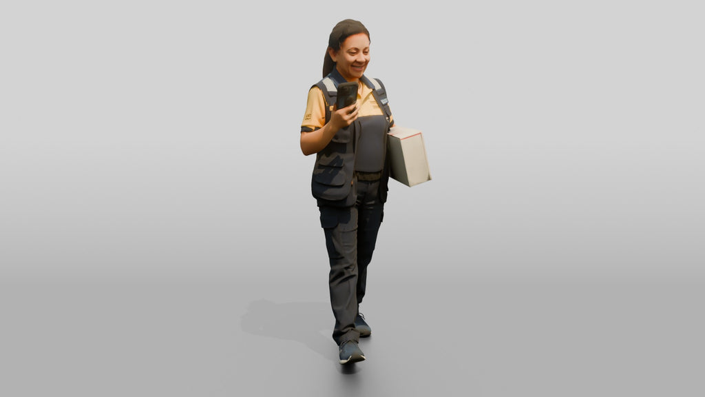 Postal Worker with Package