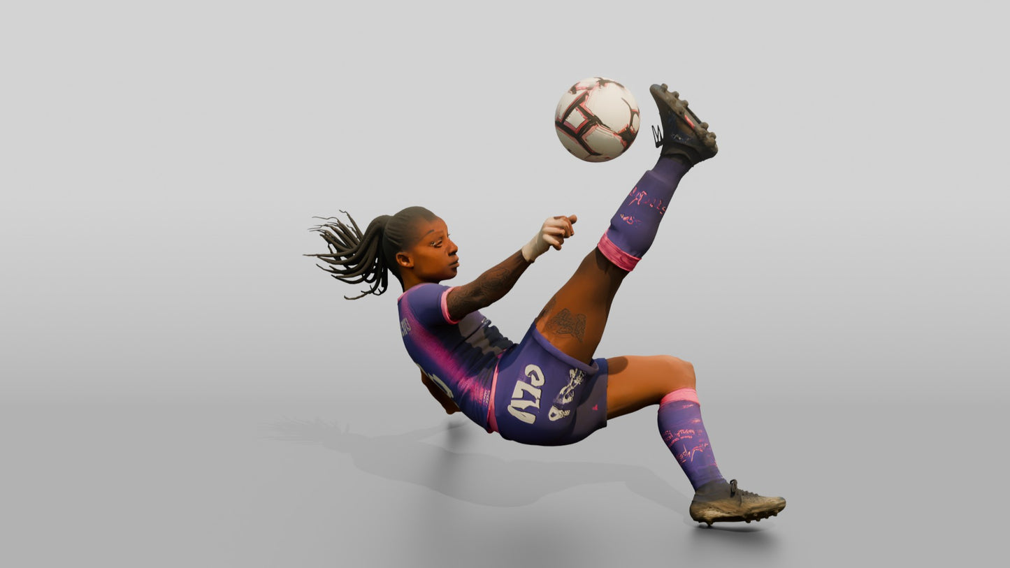 Soccer Player Overhead Bicycle Kick