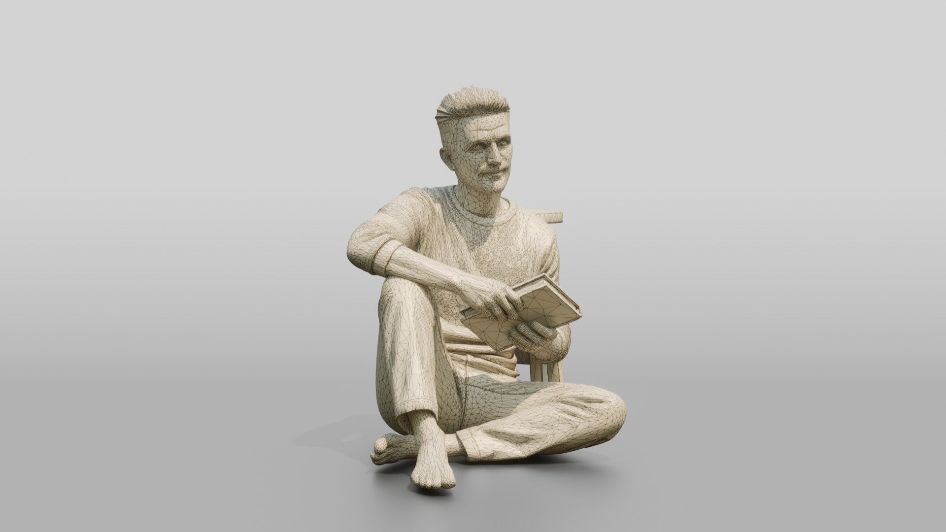 Man Sitting with a Book
