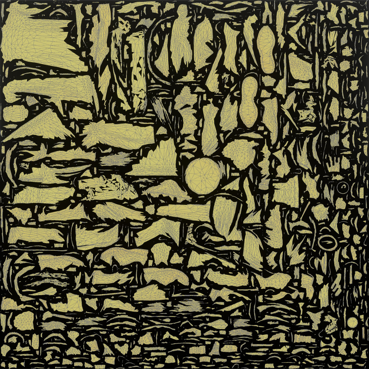 Grandmother Carrying A Basket Of Yarn And Knitting Needles - UV layout, metallic roughness map