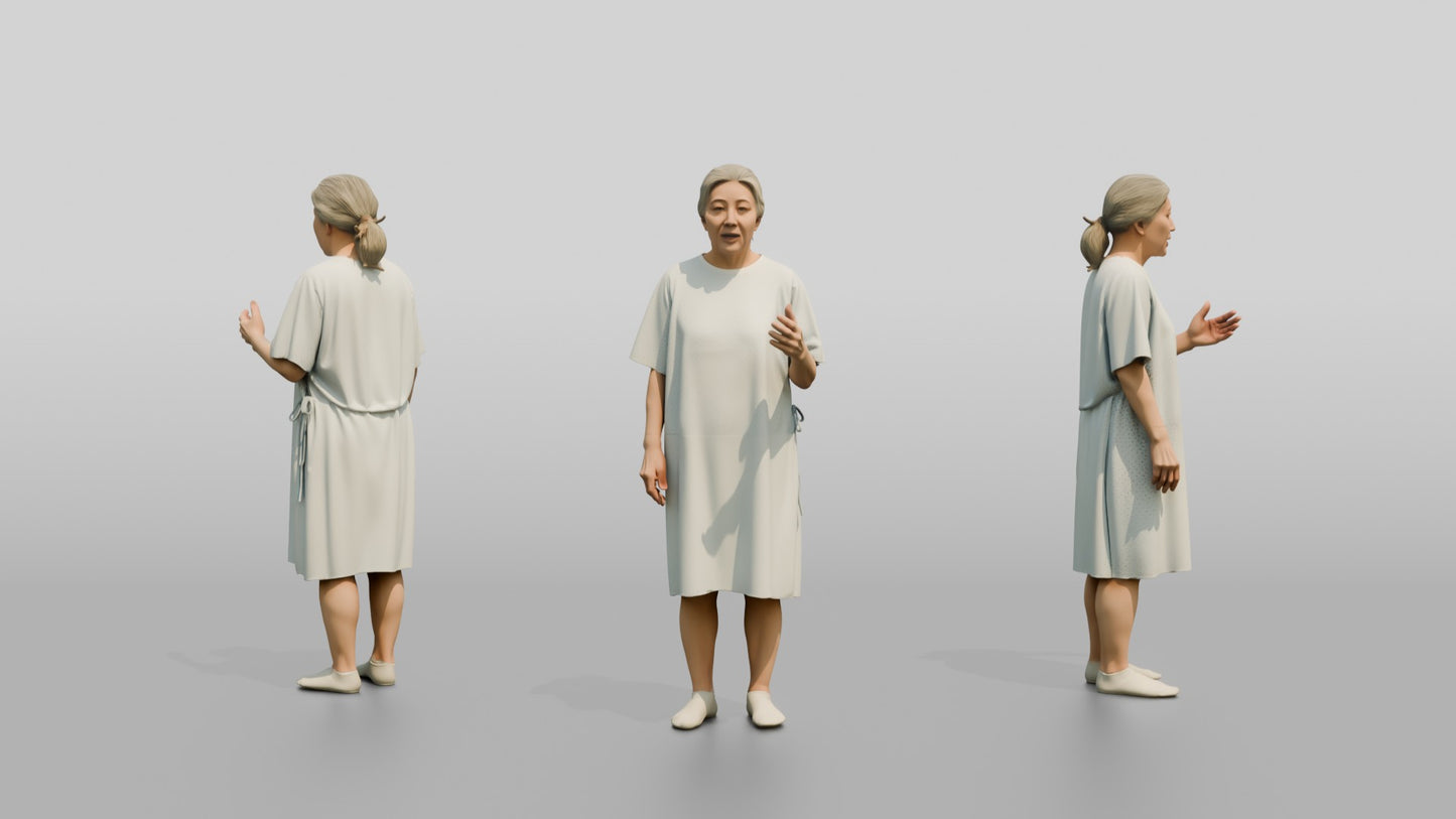 Elderly Woman Patient Talking and Gesturing
