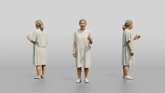 Elderly Woman Patient Talking and Gesturing
