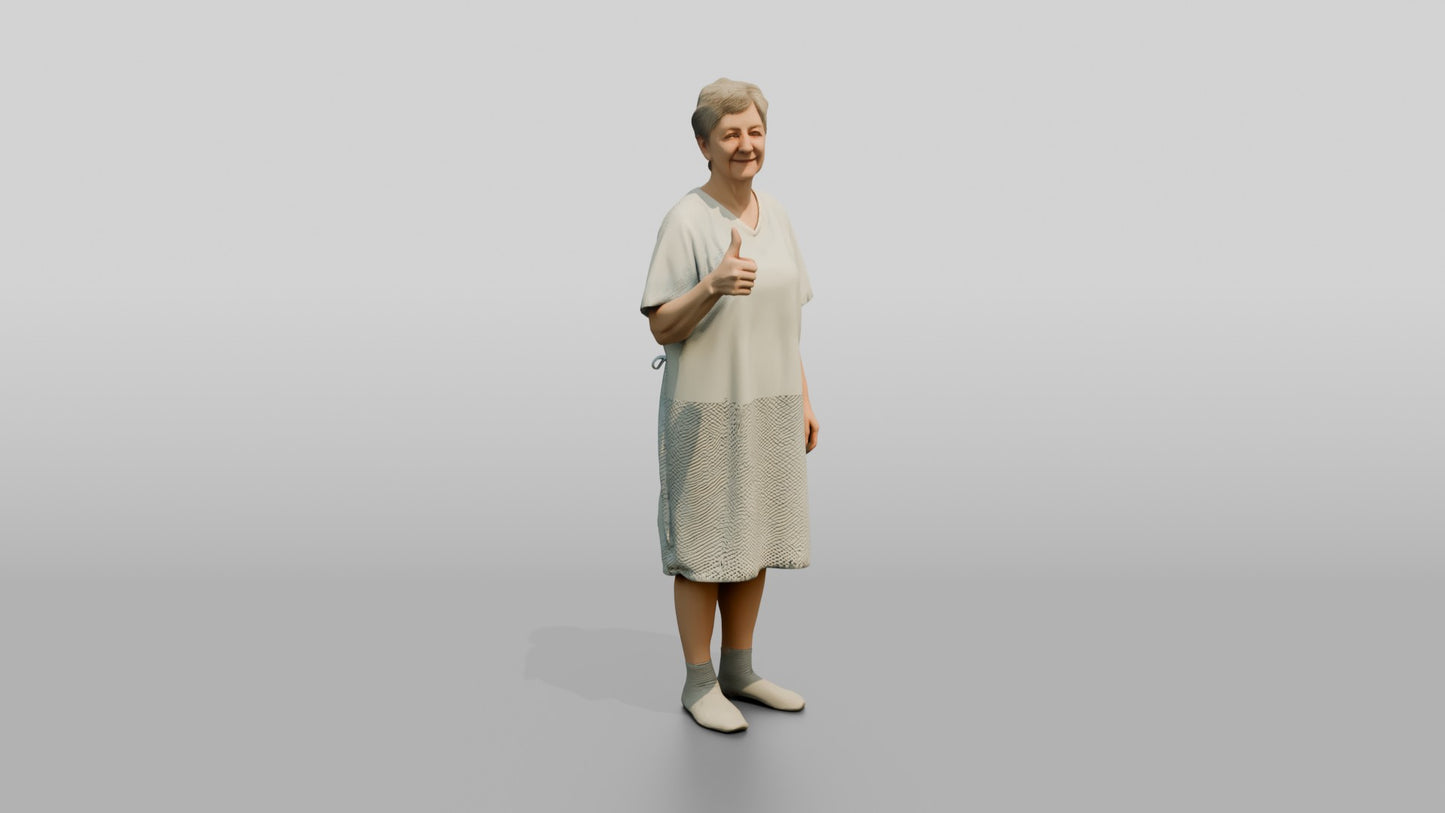 Elderly Woman Patient Giving a Thumbs Up