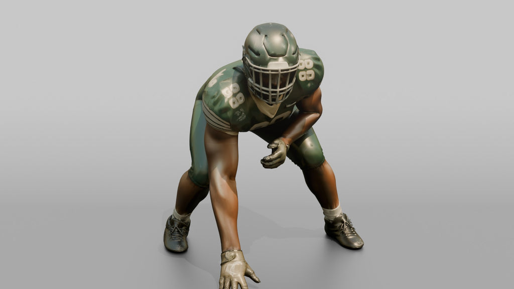 Tight End with His Hand in the Dirt