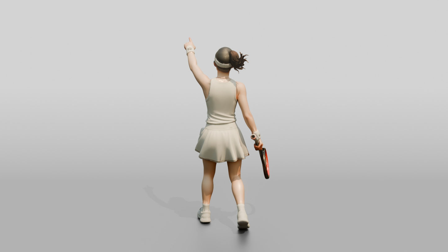 Female Tennis Player Celebrating a Victory