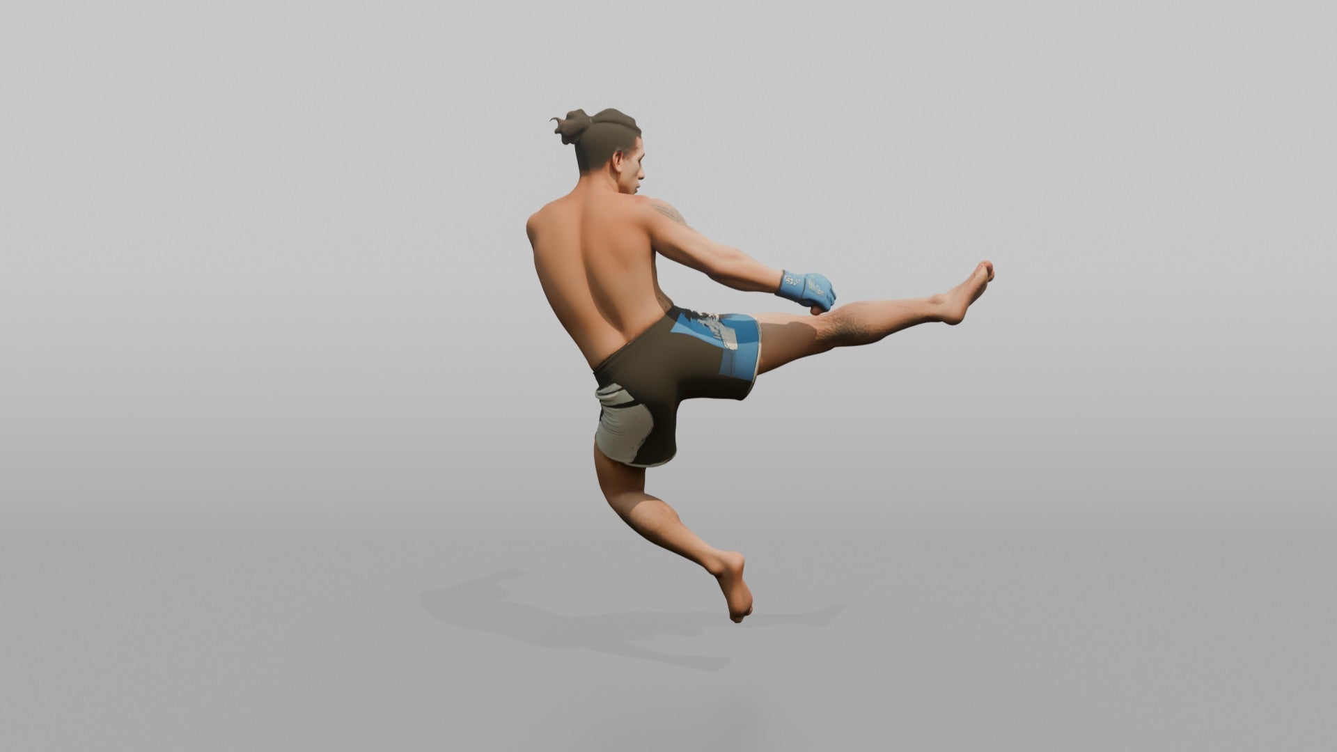 MMA Fighter Spinning Heel Kick