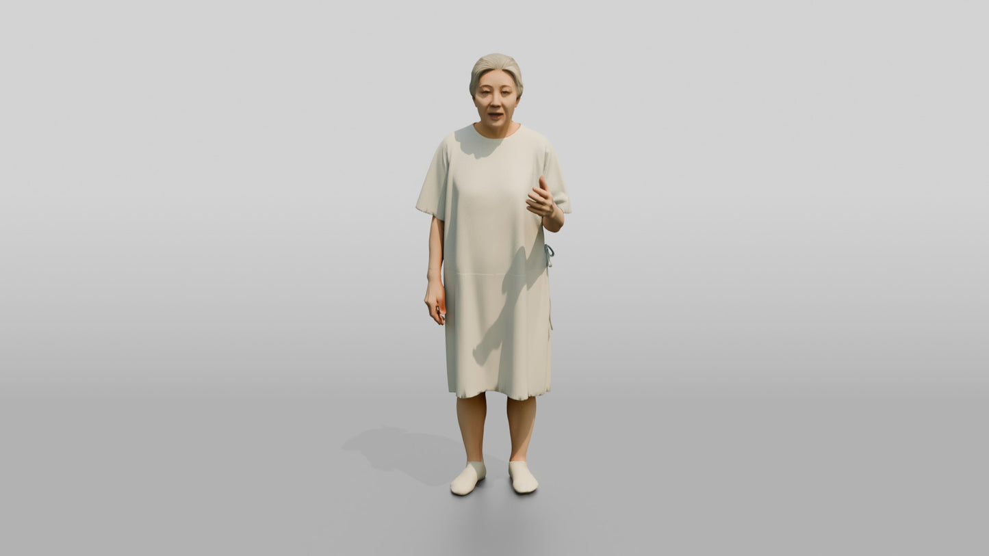 Elderly Woman Patient Talking and Gesturing