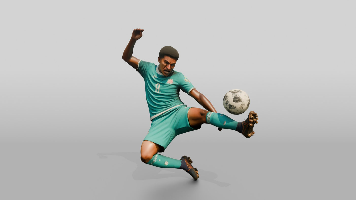 Soccer Player Scissor Kick