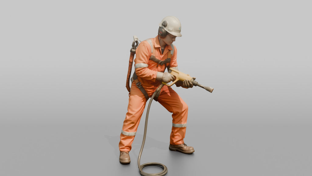 Ordinary Seaman Scraping Rust Off a Hull Plate