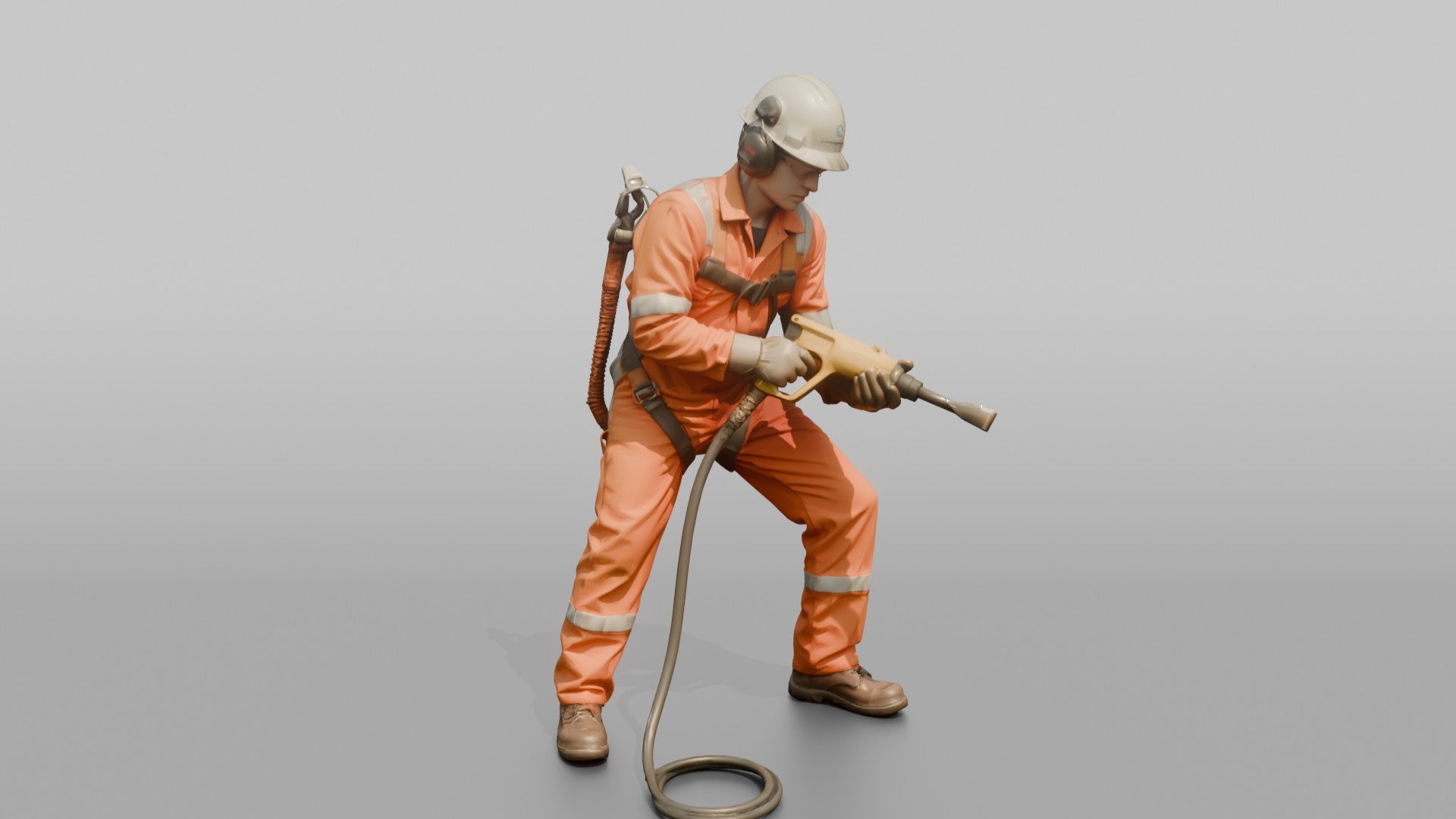 Ordinary Seaman Scraping Rust Off a Hull Plate